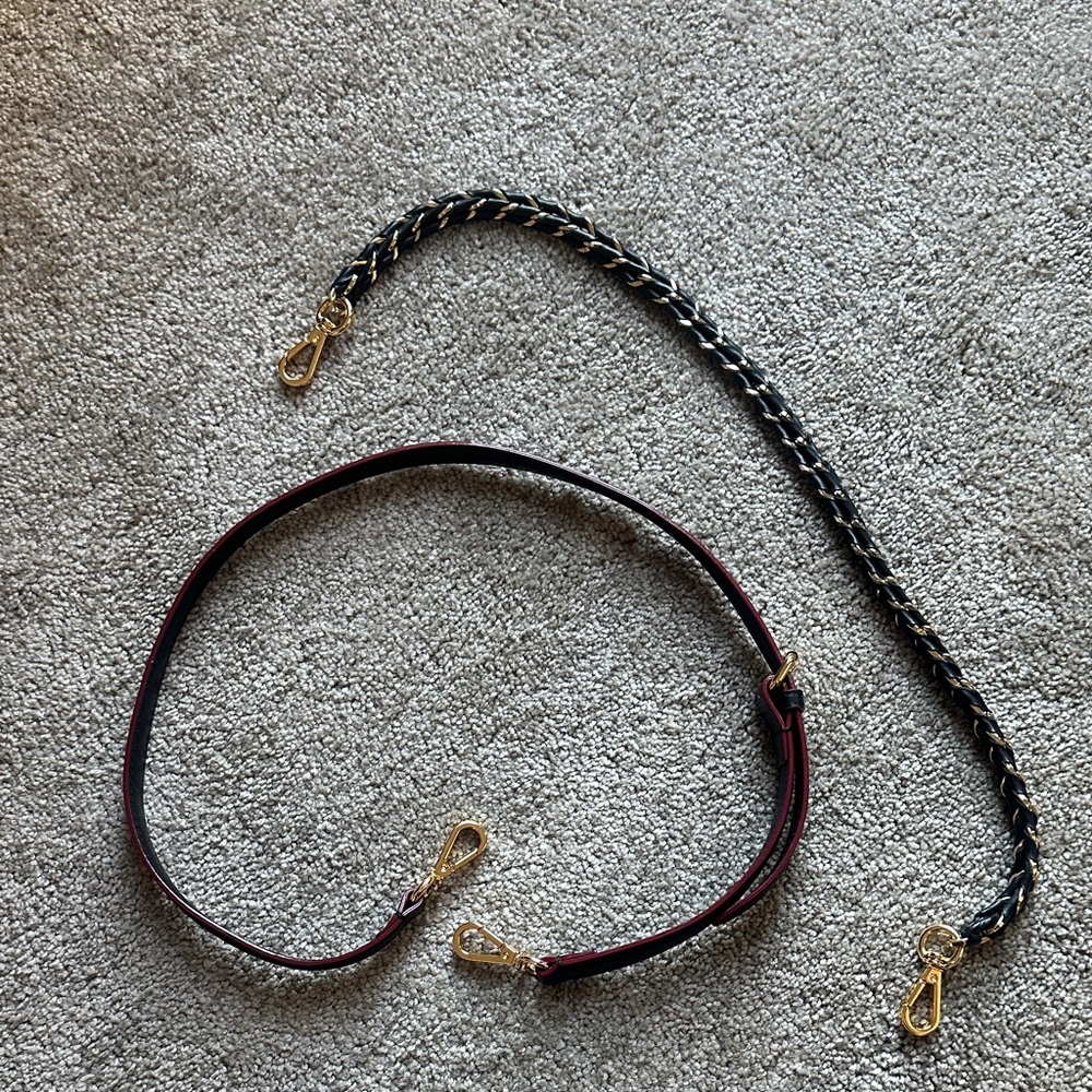 MZ Wallace Black and Gold Chain Strap -2 options